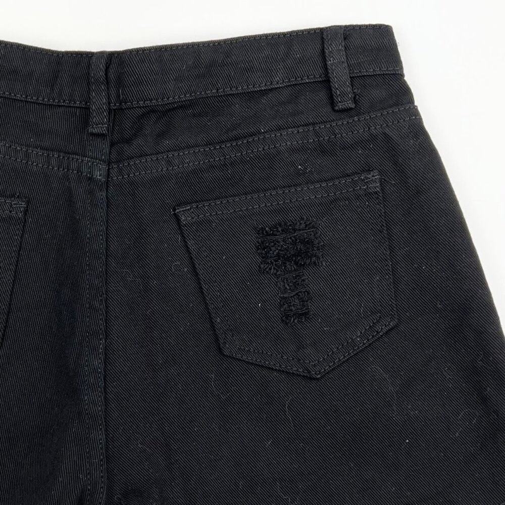 Grunge Denim Womens Shorts Small Y2K Distressed Cutoff Street Indie Sleaze Shein - Picture 5 of 8